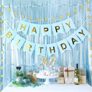 생일파티 장식세트(모던 블루)