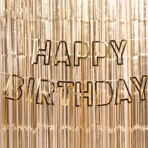 페이퍼 컷아웃 생일가랜드 (골드)